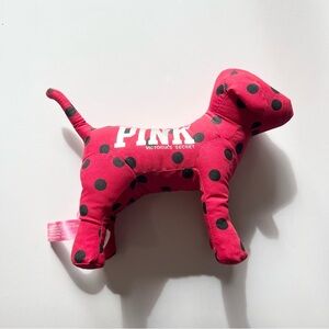 Victoria’s Secret PINK Dog 2010 Red and Black Polka Dot Dog Plush Y2K 2000’s